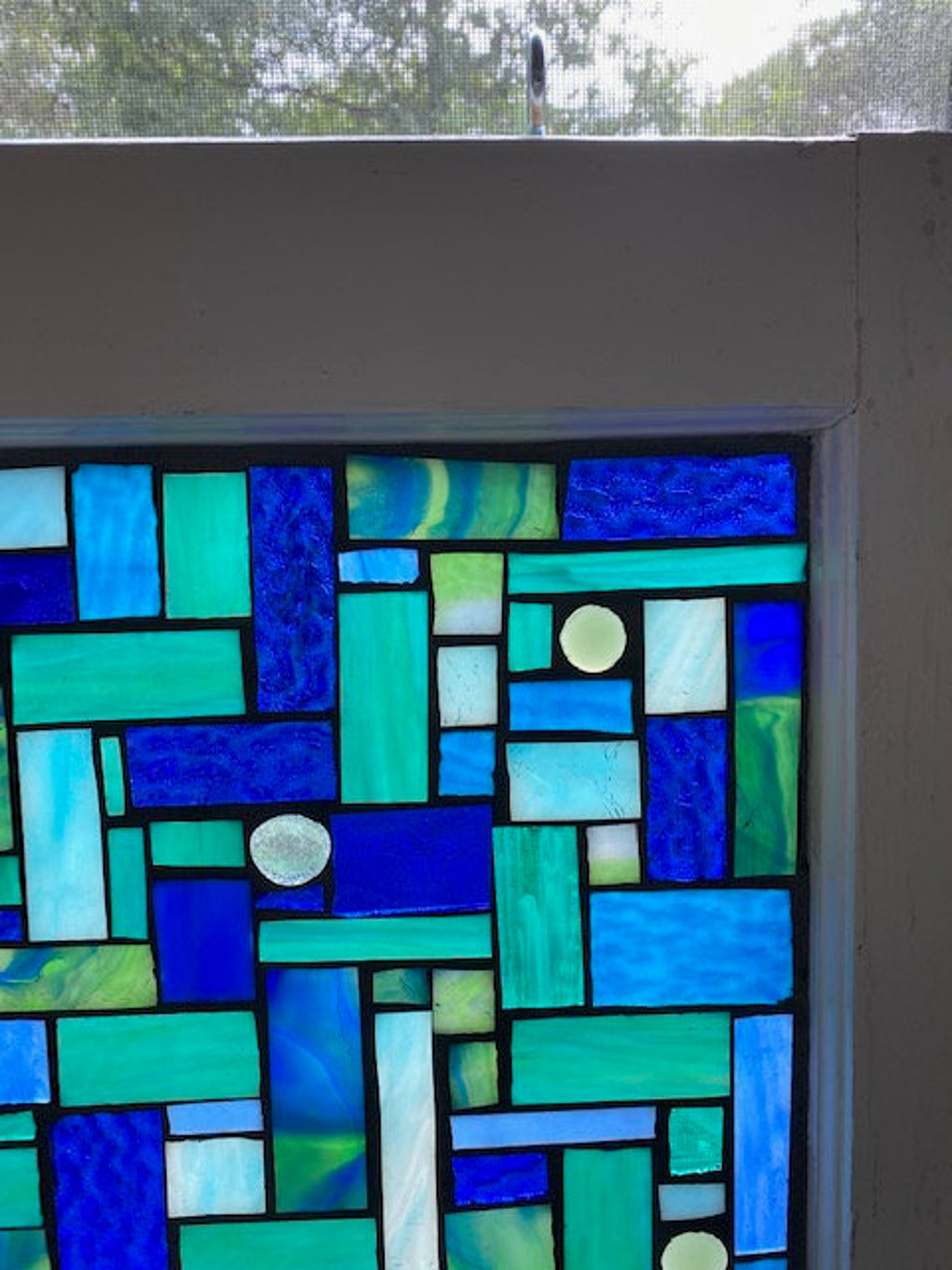 Mosaic Vintage Window Stained Glass Mosaic Mosaic Sun Etsy