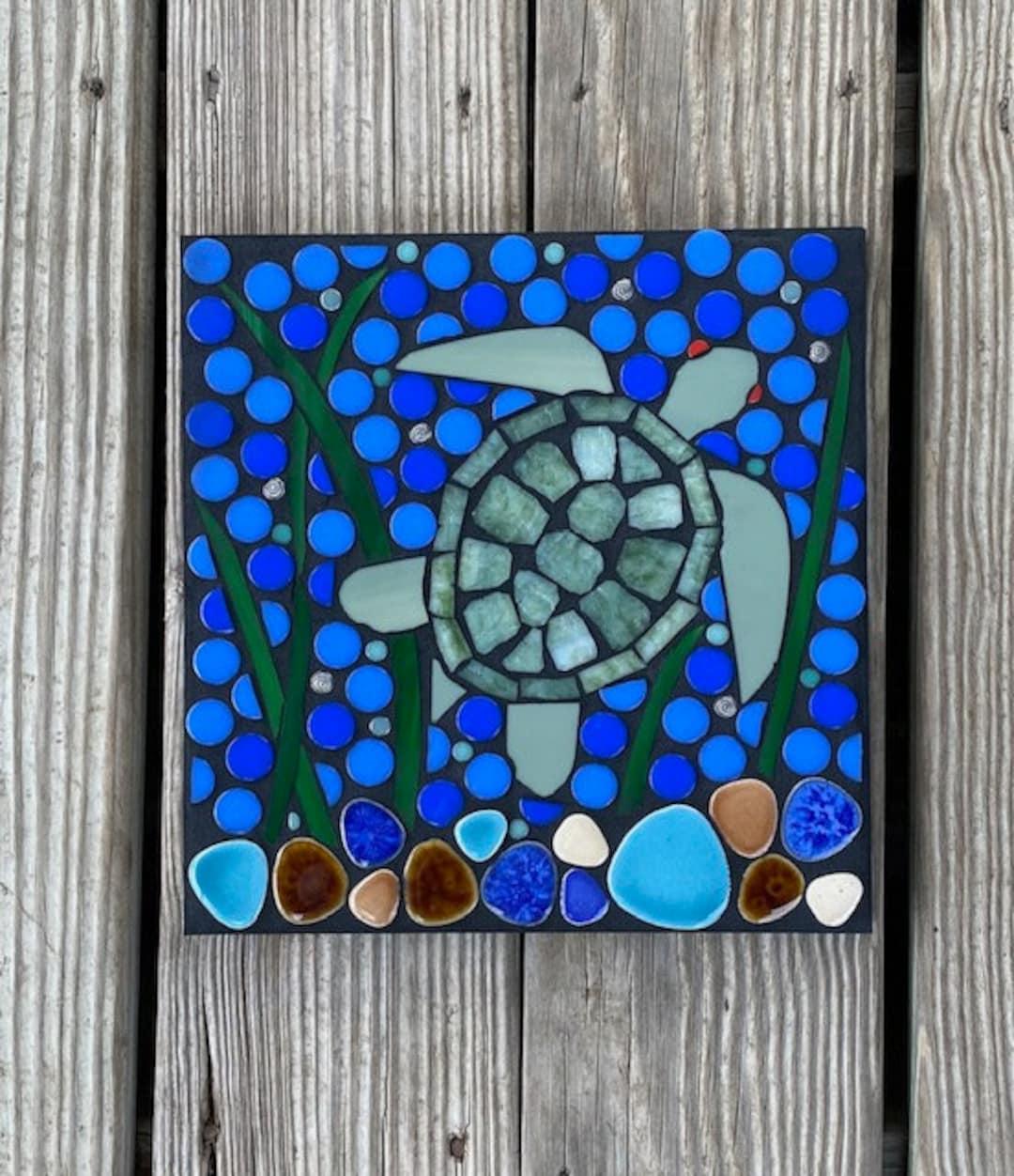 Stained Glass Mosaic, Mosaic Sea Turtle, Wall Hanging Mosaic, Sea