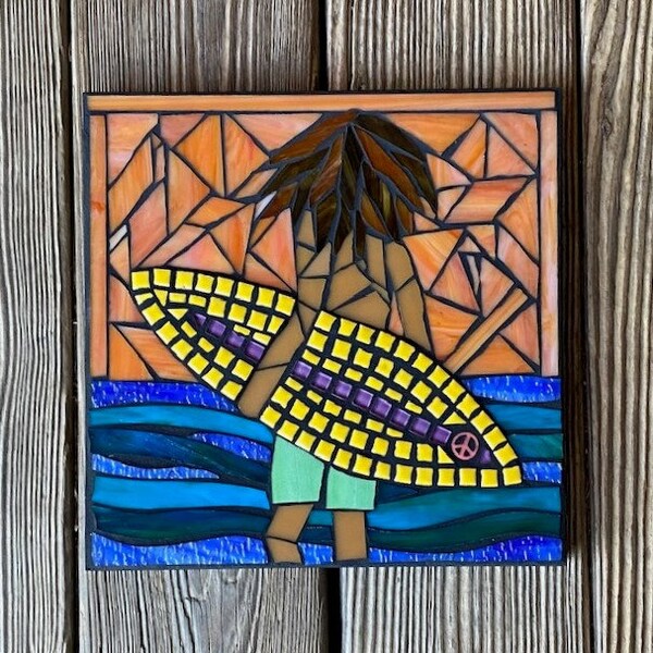 Mosaic Surfboard Etsy