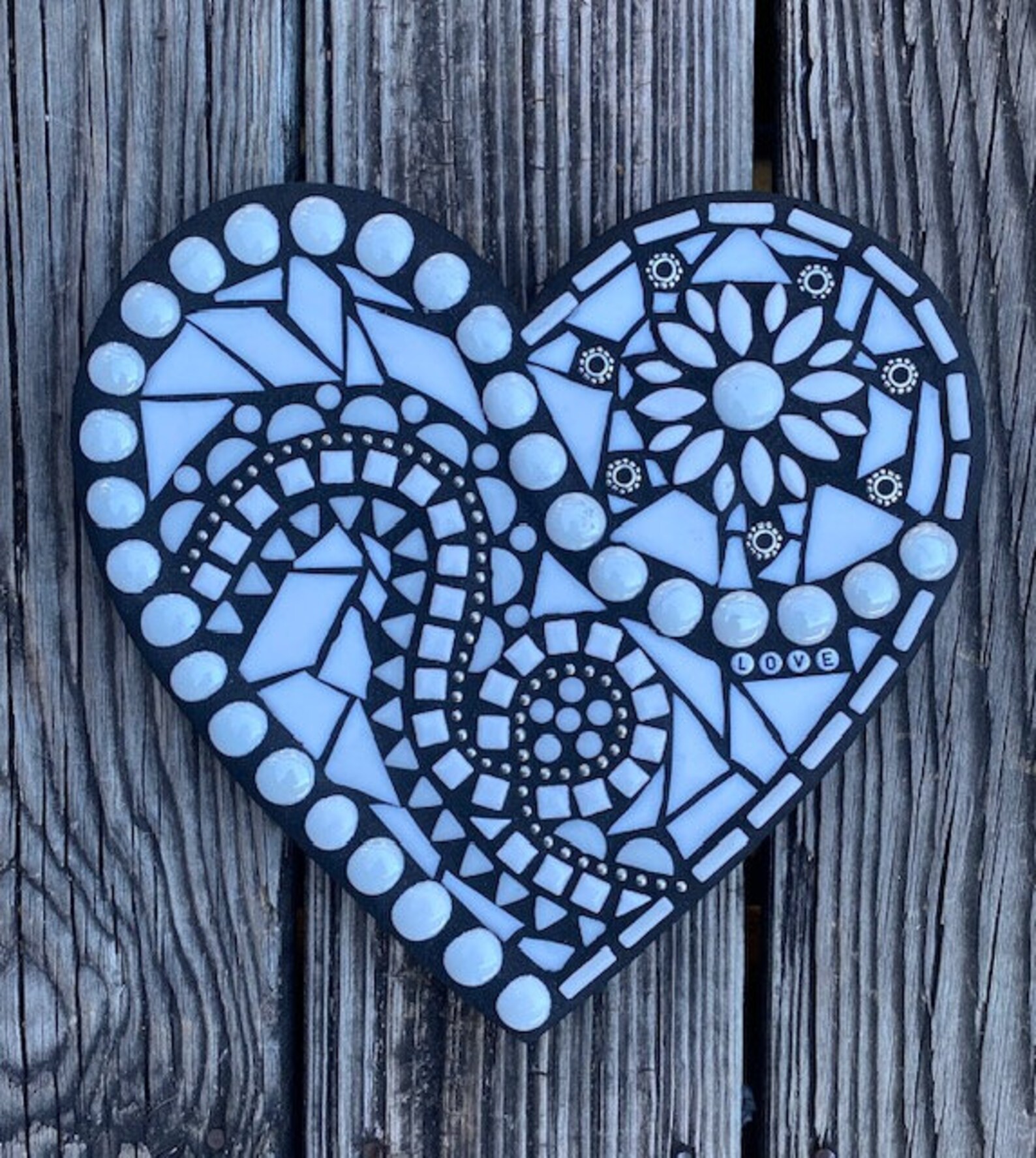 Mosaic Heart Wall Hanging Heart Stained Glass Heart Mixed Etsy