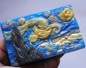 Handmade inspired 'Starry Night' parody Soap - Vincent van Gogh, Christmas gift, stocking gift, Novelty, Parody-version2