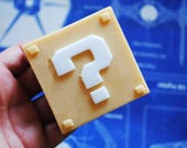 Mystery box, Question Block-wedding favor, Super Mario game, geek soap