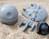 Star Wars set 2 : Death Star, Falcon, X-Wing & Darth Vader - Made from a Star Wars mould