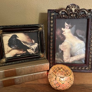 Vintage Frame, Vintage Burgundy frame, Moody Decor, Victorian Frame, Ornate Frame Set, Cottagecore, Elegant Halloween decor, spooky decor