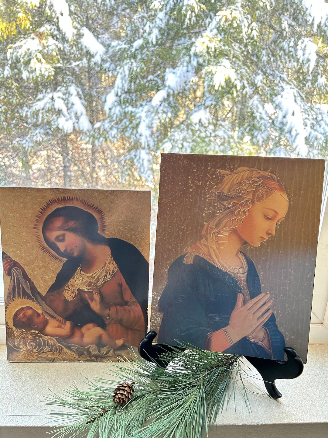 Vintage Madonna and Child Wall Art Prints: Religious Cottagecore Decor ...