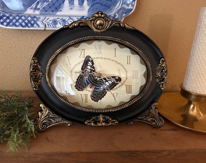 Dark Academia Clock, Vintage Ornate Clock, Gothic Victorian Clock