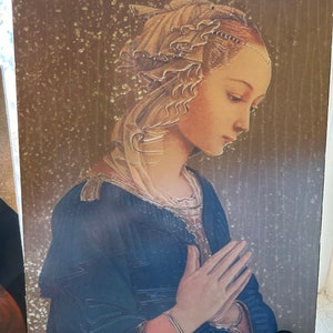 Vintage Virgin Wall Art, Madonna and Child, Vintage Madonna and Child, Virgin Mary Wall Art, Cottagecore art, Religious Art, Vintage Art