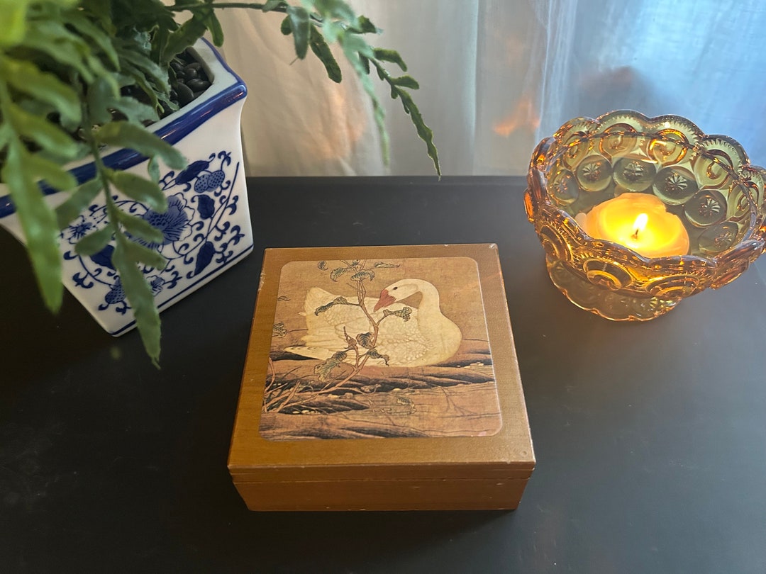 Vintage Coaster Set Japanese Art Set of 4 Vintage Cork Etsy