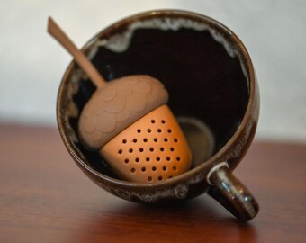 Tea Infuser For Loose Leaf Tea, Cute Tea Infuser, Acorn Decor, Tea Infuser, Reusable Tea Bags, Tea Time Gift, Gift For Tea Drinker, Herbal T