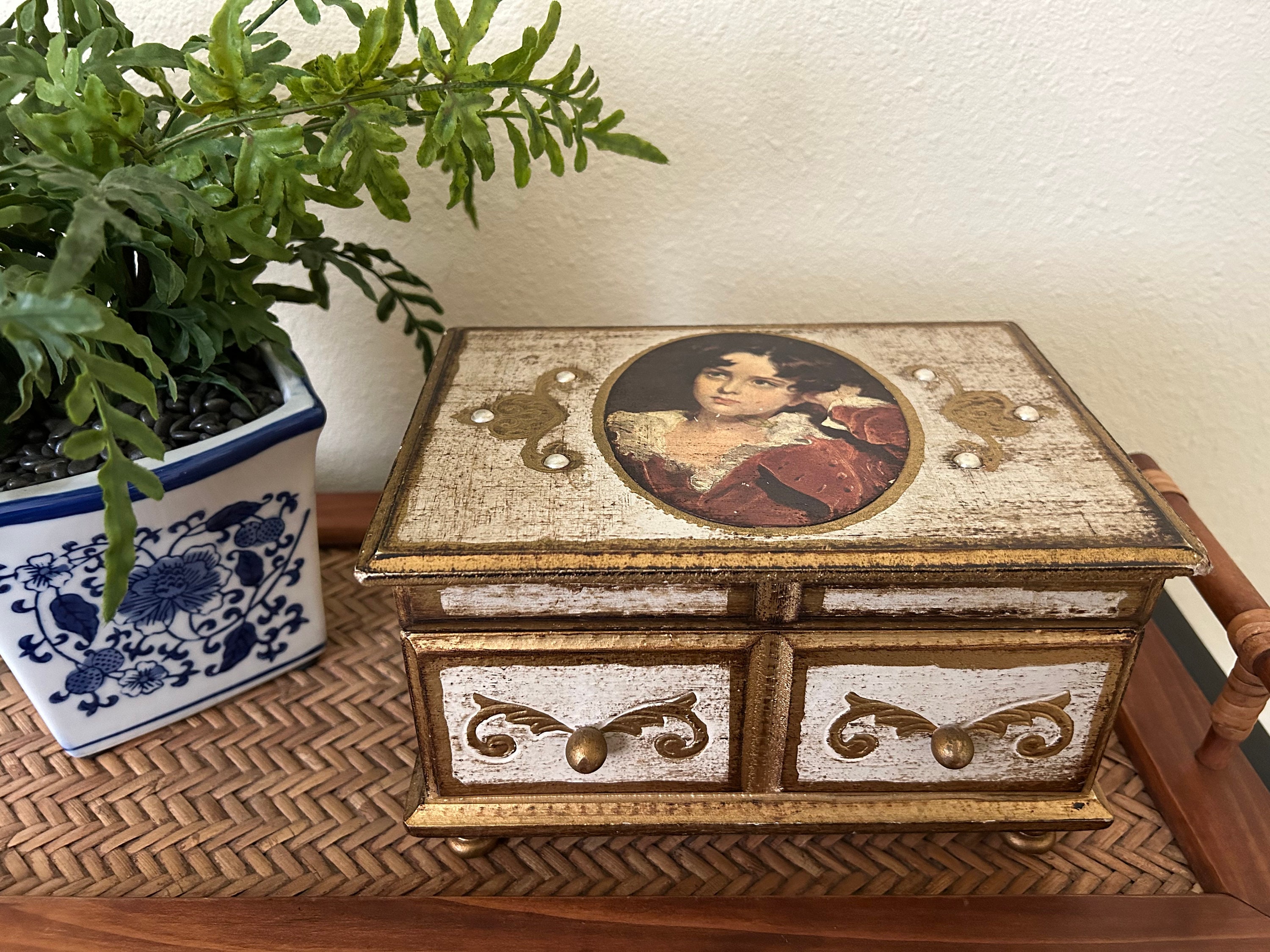 ビンテージ Florentine調 ジュエリーボックス