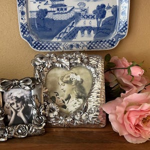 Vintage Picture Frames, Silver Frames, Vintage Frame Set, Photo Collage Frame Set, Vintage Prints Framed, Vintage Lady, Vintage Frames,