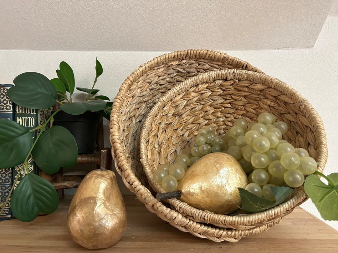 Vintage Baskets, Basket Set, Basket Decor, Nature Inspired Decor