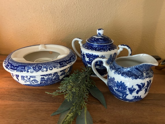 Blue willow set online