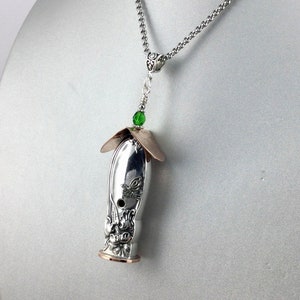 Birdhouse Necklace - Flatware Necklace - Mixed Metal Necklace -  # 7599