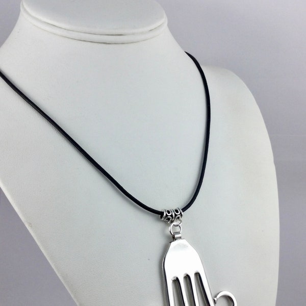 Fork Necklace - Bent Fork Jewelry - Flatware Jewelry - # 8751