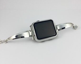 42mm - 44mm - 45mm - 49mm /Series 10/11 - 46mm iWatch Band  - Size 7 inches - # 11656 - Silver iWatch Band