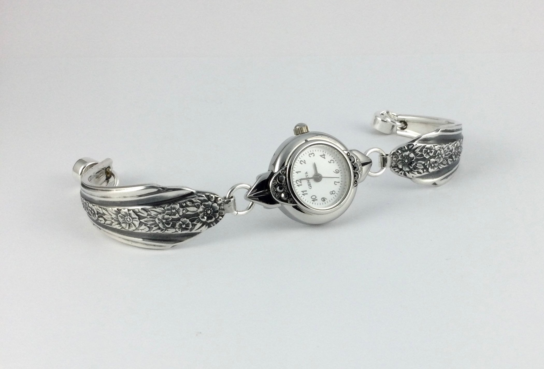 Vintage Spoon Handle Silver Watch Spoon Handle Watch - Size 6 Inches - Womens Wrist Watch  main image 4