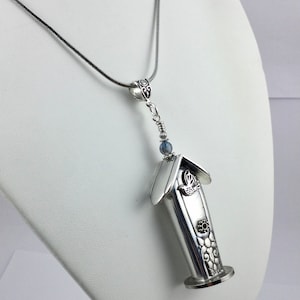 Silverware Birdhouse Necklace - # 7488 - Flatware Necklace