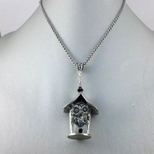 Birdhouse Necklace - Unique Necklace - # 9018