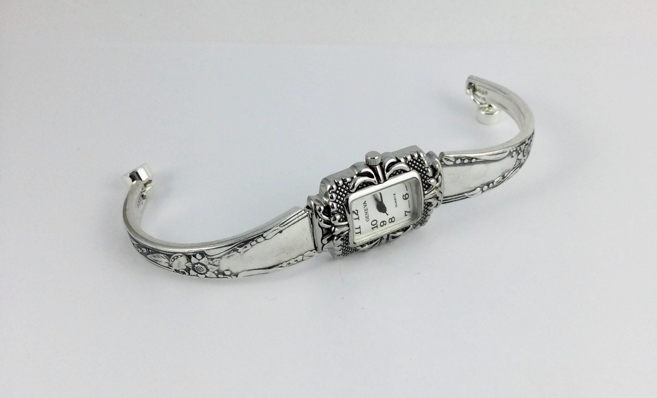 Vintage Sterling Silver TW Women\'s Wristwatch New Old Stock - New Battery Sterling Silver Ladies Watch - Etsy main image 4