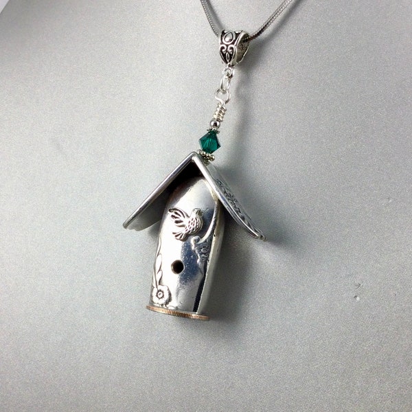 Birdhouse Necklace - Flatware Necklace - # 8854