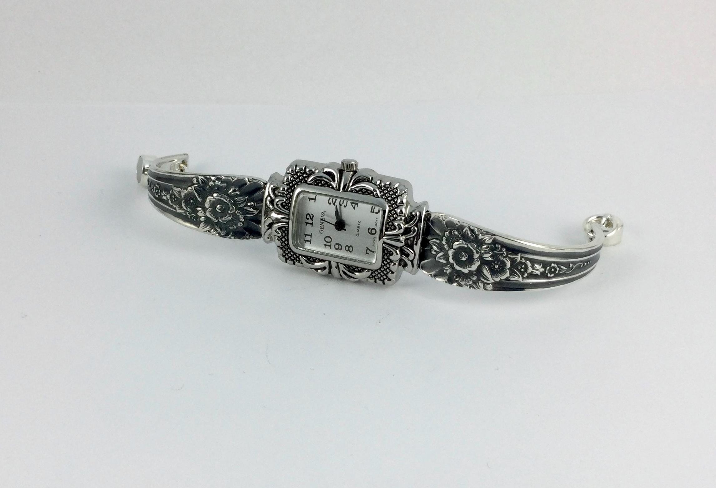 Vintage Spoon Handle Silver Watch Spoon Handle Watch - Size 6 Inches - Womens Wrist Watch  main image 3