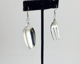 Fork - Spoon Earrings Set  - Flatware Earrings - # 12247