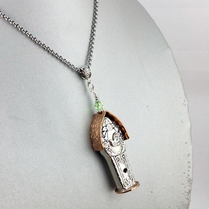 Birdhouse Necklace - Flatware Necklace- # 9139
