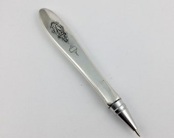 Silverplate Knife Handle Ink Pen - Vintage Ink Pen - # 10003