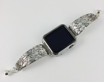 38mm - 40mm - 41mm / Series 10/11 - 42mm iWatch Band - Size 6 1/2 inches - Silver iWatch Band - # 11589