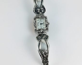 Montre avec poignée cuillère - taille 6 1/4 pouces - montre-bracelet de style vintage - montre cuillère - montre femme - montre dame unique - # 11397