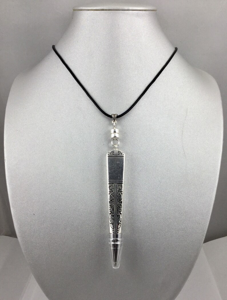 Ink Pen Necklace Detachable Ink Pen Necklace Antique Pen Etsy