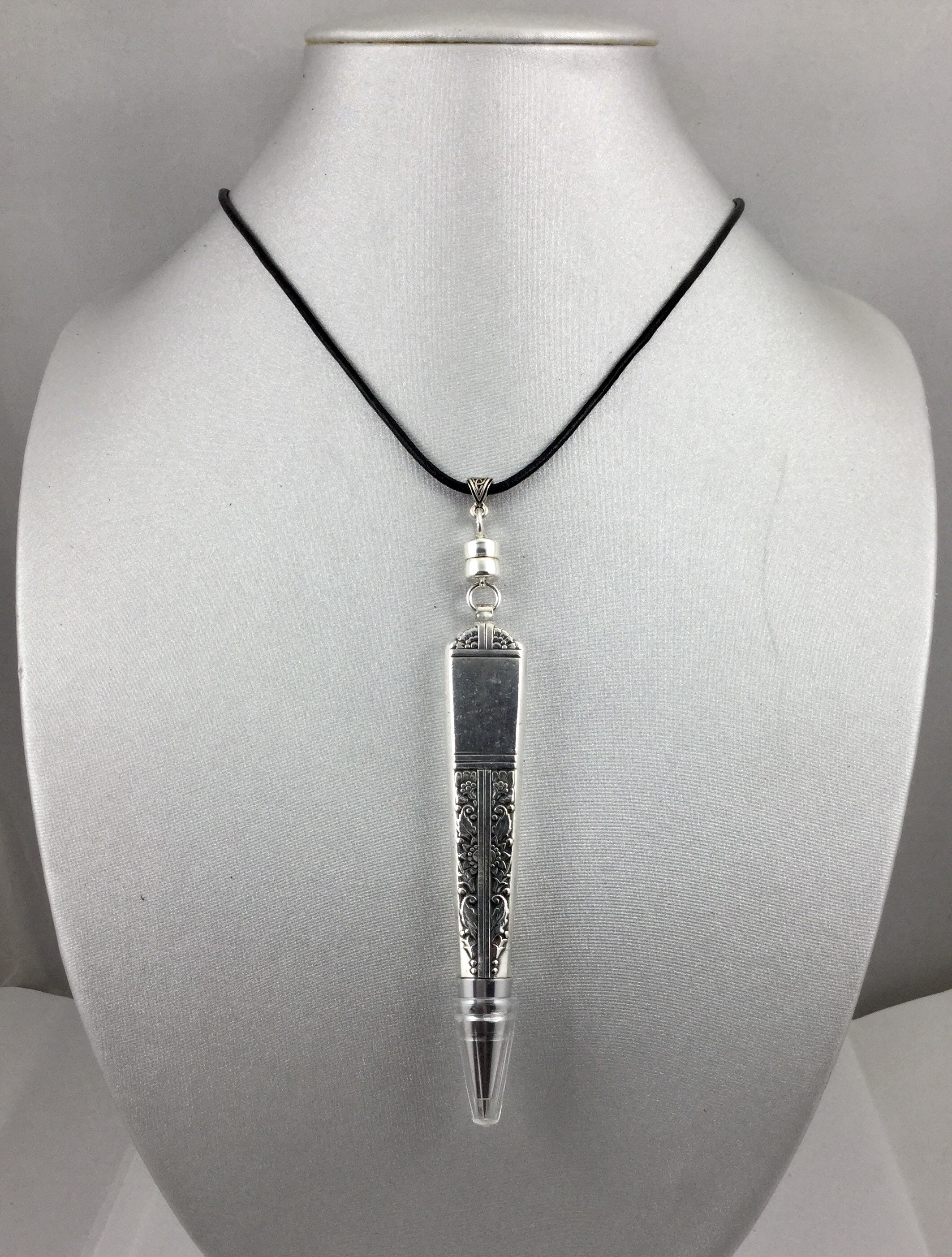 Ink Pen Necklace Detachable Ink Pen Necklace Antique Pen Etsy