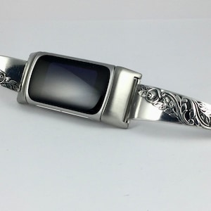 Silverplate Spoon Fitbit Charge 5/6 Band: Magnetic Clasp, 6 1/4 inch