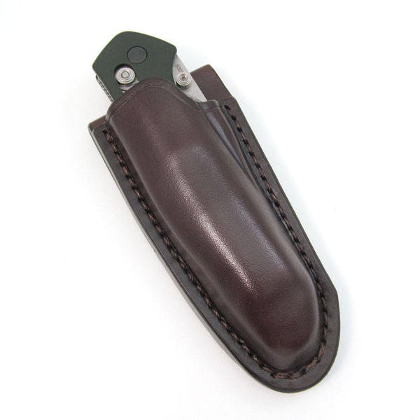 Custom Vertical Leather Sheath for Benchmade 940 943 Folding Knife