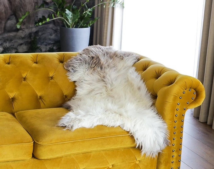 Real Sheepskin Rug Shaggy Rug Chair Cover Scandinavian Home Sheepskin Throw Sheep Skin Ivory Brown Sheepskin Home Decor Rugs #Mher73