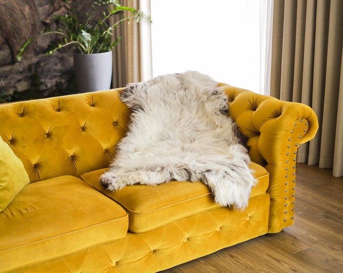 Real Sheepskin Rug Shaggy Rug Chair Cover Scandinavian Home Sheepskin Throw Sheep Skin Ivory Brown Sheepskin Home Decor Rugs #Mher29
