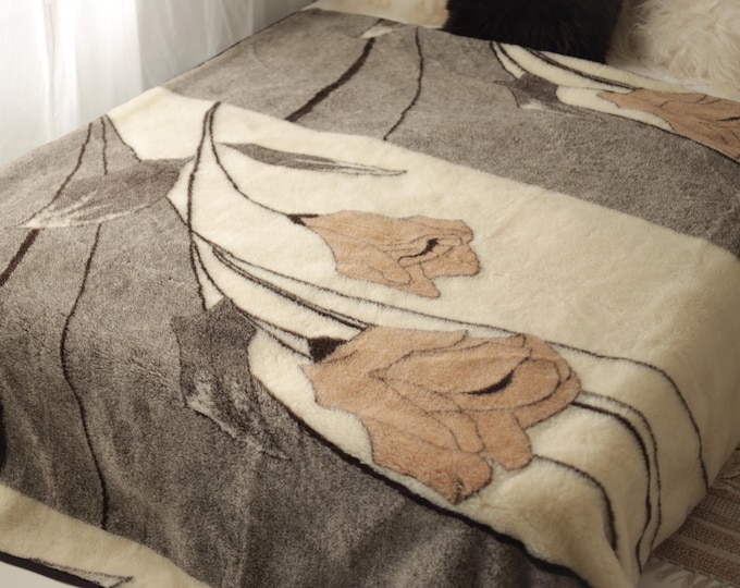 Real Merino Wool Quilt Blanket Double sided