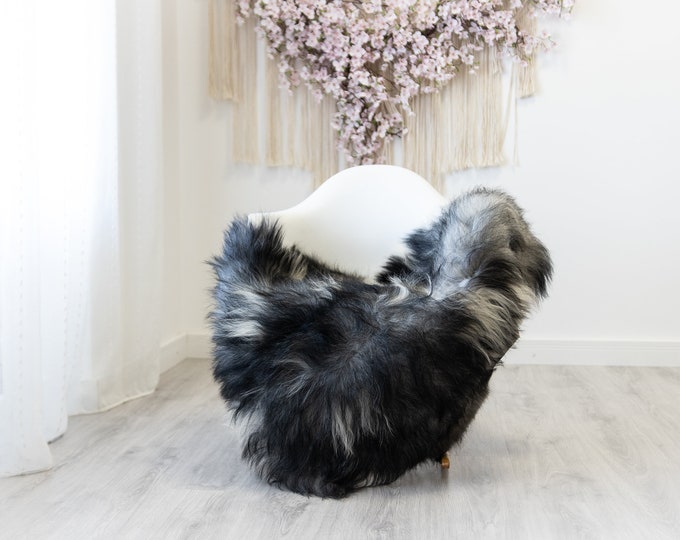 Real Icelandic Sheepskin Rug Scandinavian Decor Sofa Sheepskin throw Chair Cover Natural Sheep Skin Rugs Gray White #Iceland265