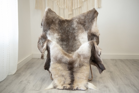 EXTRA LARGE Reindeer Hide | Reindeer Rug | Reindeer Skin | Throw XXL - Scandinavian Style Christmas Decor Brown White Hide #Reindeer64