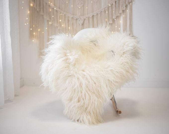Real Icelandic Sheepskin Rug Scandinavian Decor Sofa Sheepskin throw Chair Cover Natural Sheep Skin Rugs Blanket Ivory Brown #Iceland651