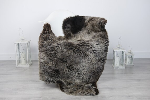 Real Sheepskin Rug Shaggy Rug Chair Cover Sheepskin Throw Sheep Skin Gray Sheepskin Home Decor Rugs #7her4