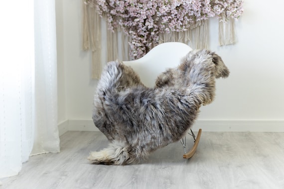 Real Sheepskin Rug Shaggy Rug Chair Cover Scandinavian Home Sheepskin Throw Sheep Skin Ivory Brown Sheepskin Home Decor Rugs #herdwik129