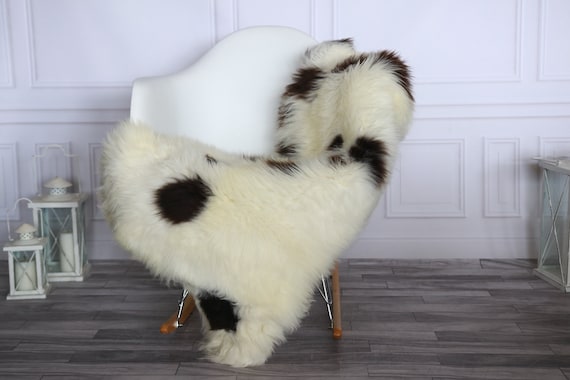 Sheepskin Rug | Real Sheepskin Rug | Shaggy Rug | Sheepskin Throw | Sheepskin Rug White Brown | Chirtmas Home Decor | #1HER40