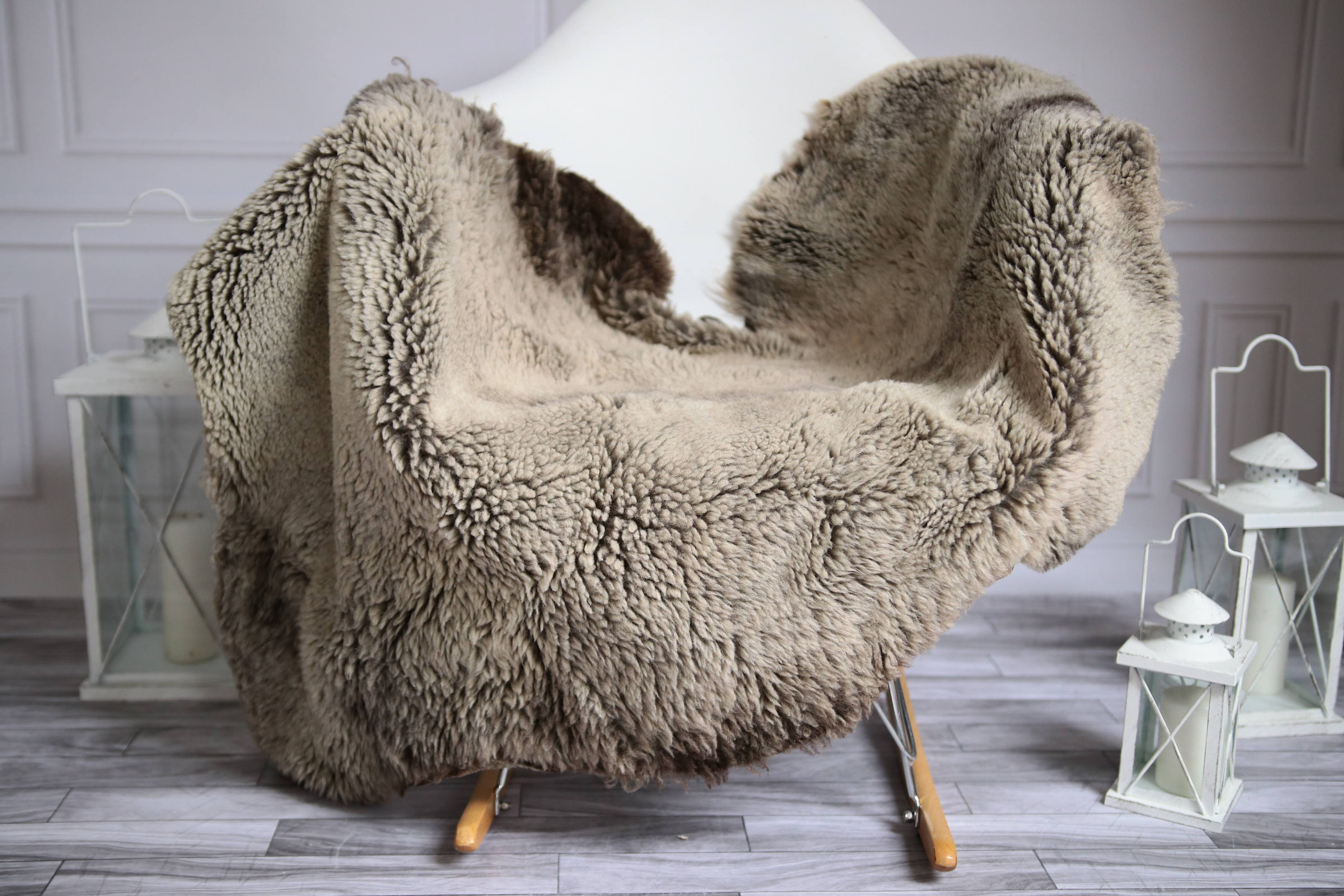 ON SALE Real Sheepskin Rug Scandinavian Sheepskin Rug Beige