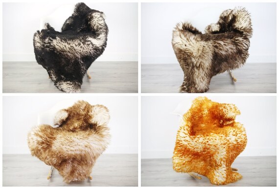 Real Sheepskin Rug Scandinavian Decor Sofa Sheepskin throw Chair Cover Natural Sheep Skin Rugs Brown Black Dyed Rug Blanket Fur Rug