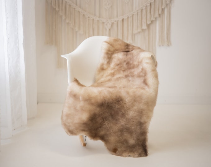 Real Sheepskin Rug Shaggy Rug Chair Cover Scandinavian Home Sheepskin Throw Sheep Skin Ivory Brown Sheepskin Home Decor Rugs #herdwik549
