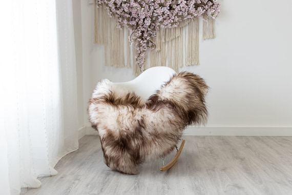 Real Icelandic Sheepskin Rug Scandinavian Home Decor Sofa Sheepskin throw Chair Cover Natural Sheep Skin Rugs White Brown #Iceland320