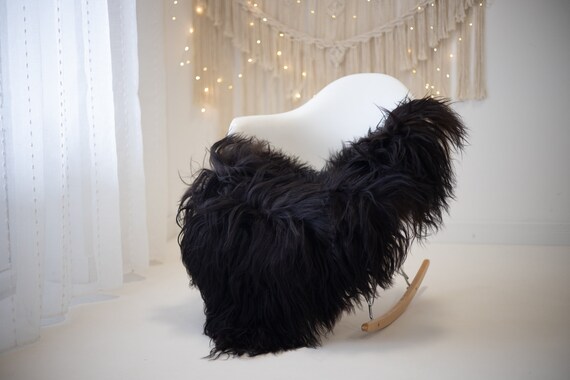 Real Icelandic Sheepskin Rug Scandinavian Decor Sofa Sheepskin throw Chair Cover Natural Sheep Skin Rugs Blanket Brown Black #Iceland668