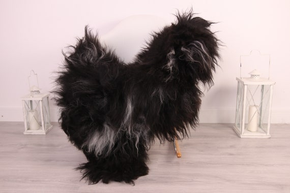 Real Icelandic Sheepskin Rug Scandinavian Decor Sofa Sheepskin throw Chair Cover Natural Sheep Skin Rugs Black White Blanket Fur Rug #Am12